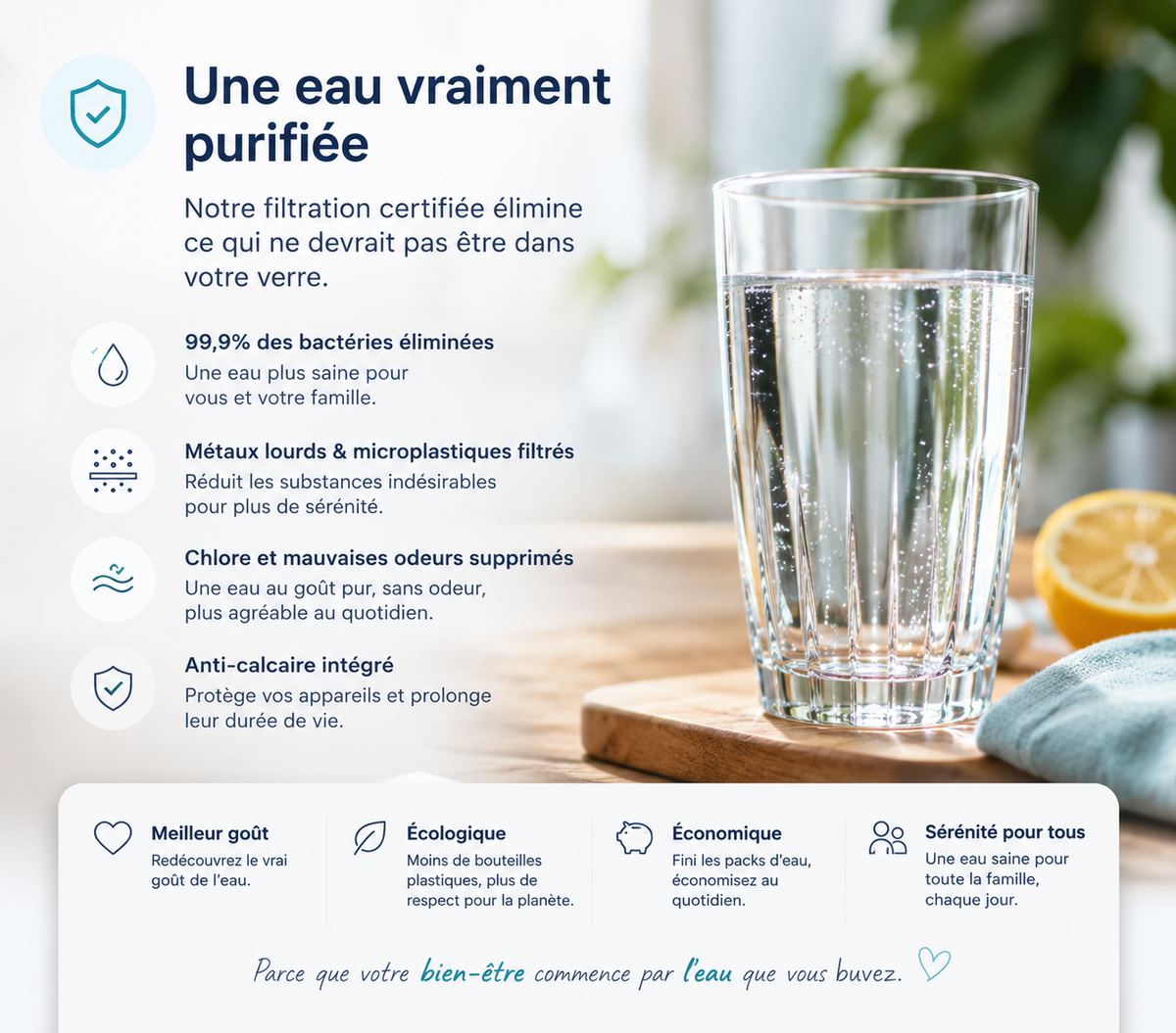 NeroaPure Pro — Purificateur d'Eau avec Affichage Digital